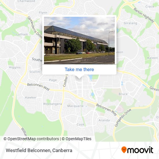 Westfield Belconnen map