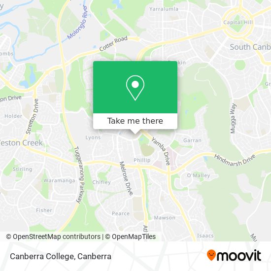 Canberra College map