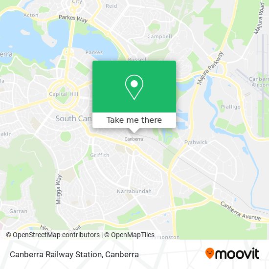 Canberra Railway Station map
