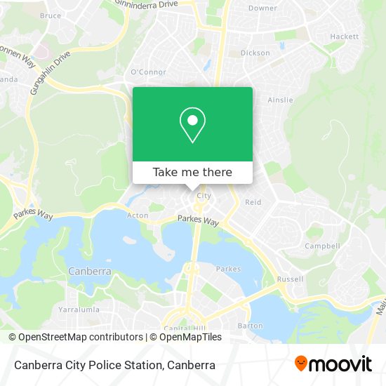 Canberra City Police Station map