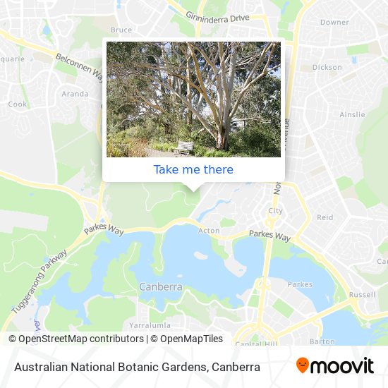 Australian National Botanic Gardens map