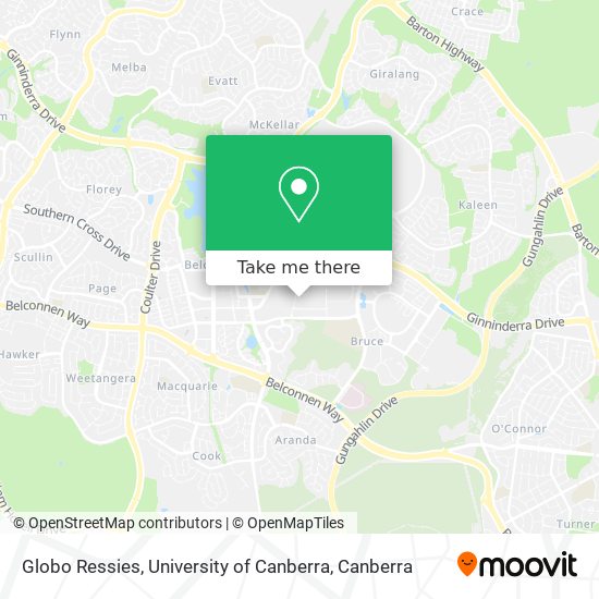 Globo Ressies, University of Canberra map