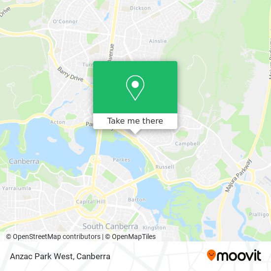Anzac Park West map