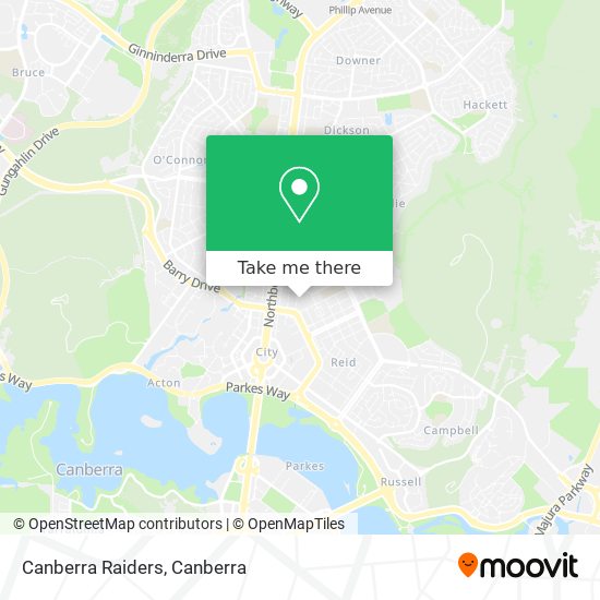 Canberra Raiders map