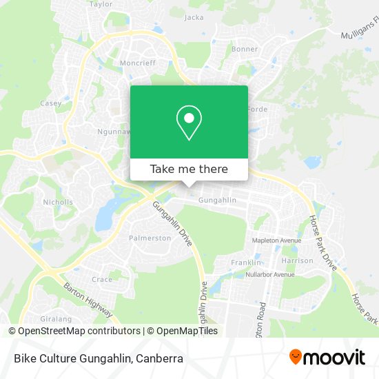 Bike Culture Gungahlin map