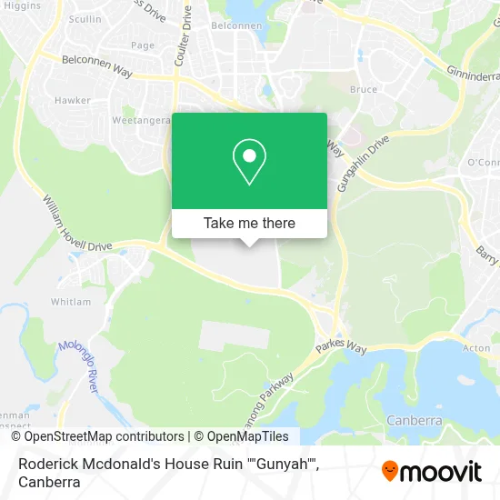 Mapa Roderick Mcdonald's House Ruin "Gunyah"