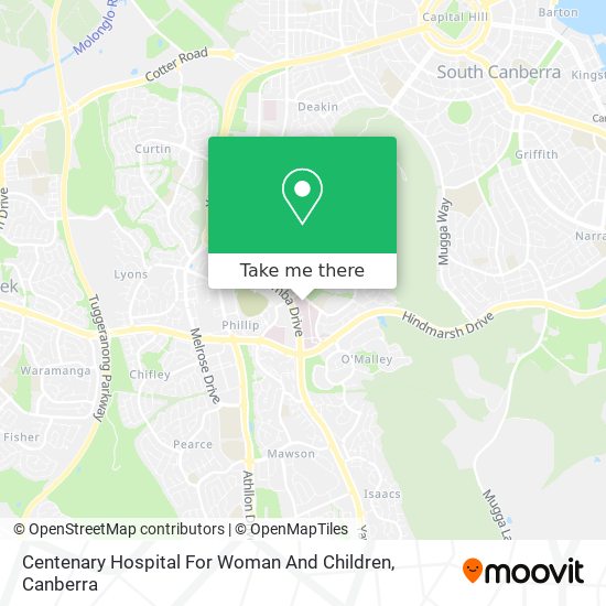 How to get to Centenary Hospital For Woman And Children in Canberra by ...