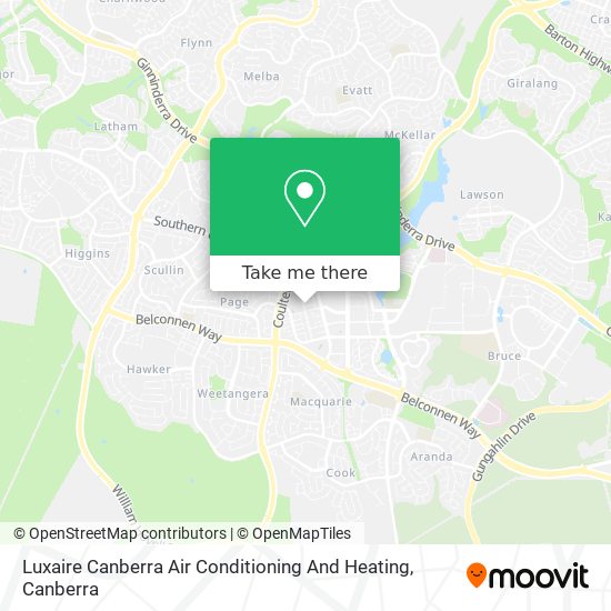 Luxaire Canberra Air Conditioning And Heating map
