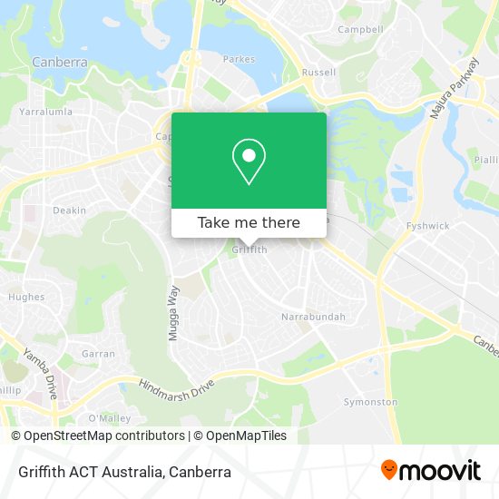 Griffith ACT Australia map