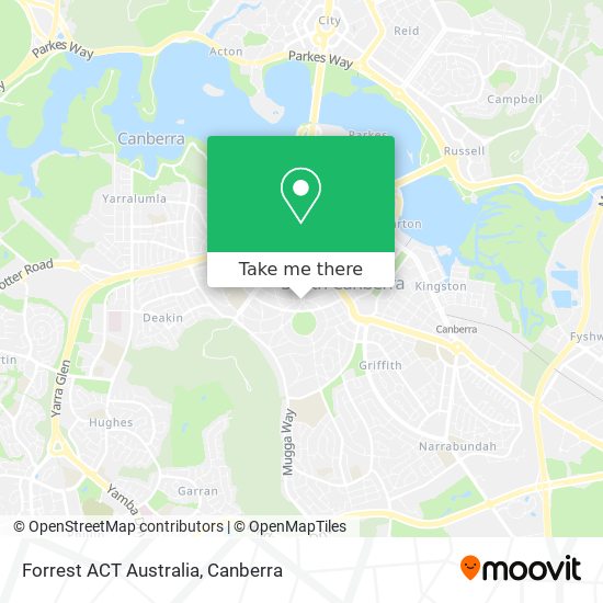Forrest ACT Australia map