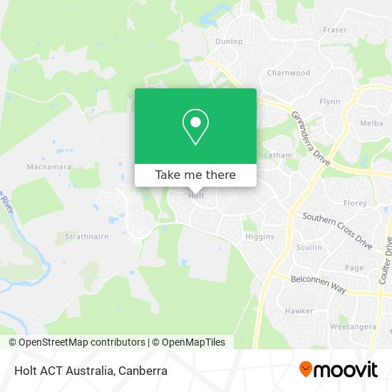 Mapa Holt ACT Australia
