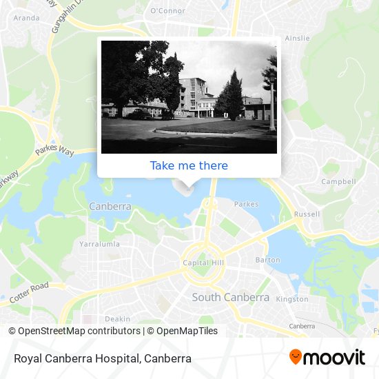 Royal Canberra Hospital map