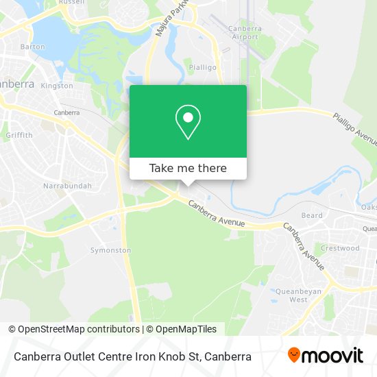 Canberra Outlet Centre Iron Knob St map
