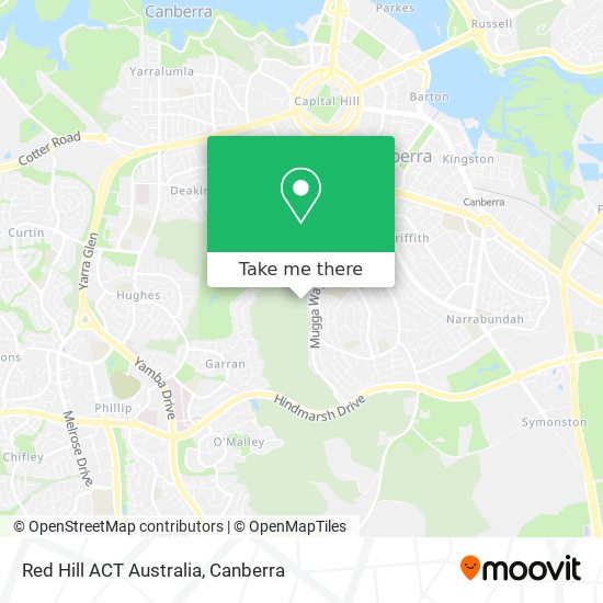 Red Hill ACT Australia map