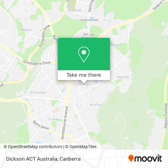 Dickson ACT Australia map