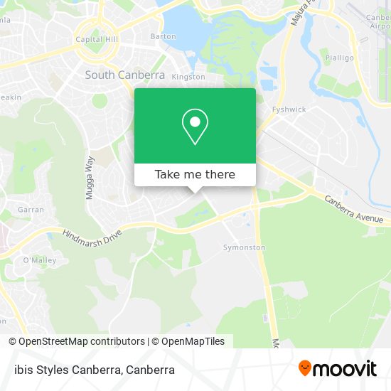 ibis Styles Canberra map