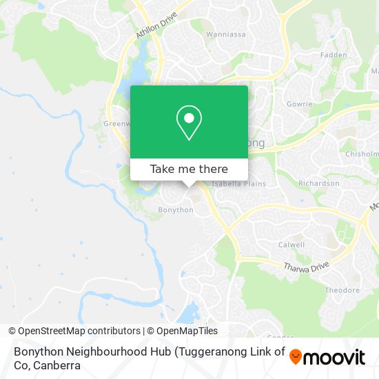 Bonython Neighbourhood Hub map