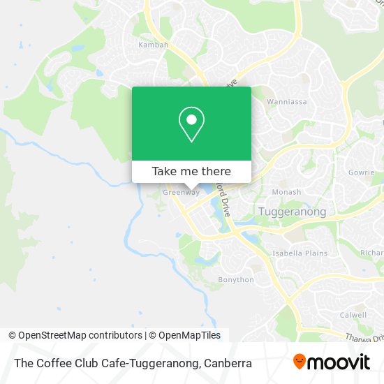 The Coffee Club Cafe-Tuggeranong map