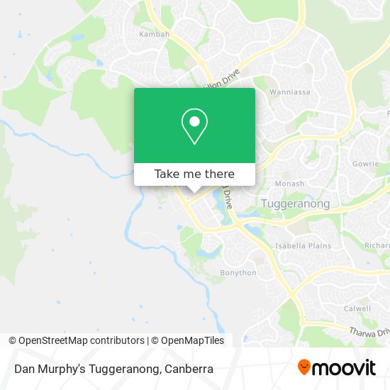 Dan Murphy's Tuggeranong map