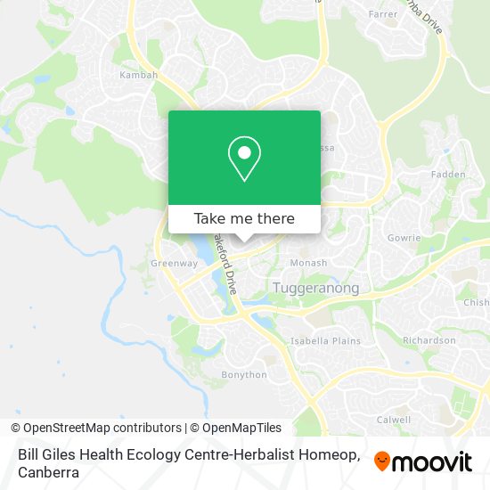 Bill Giles Health Ecology Centre-Herbalist Homeop map