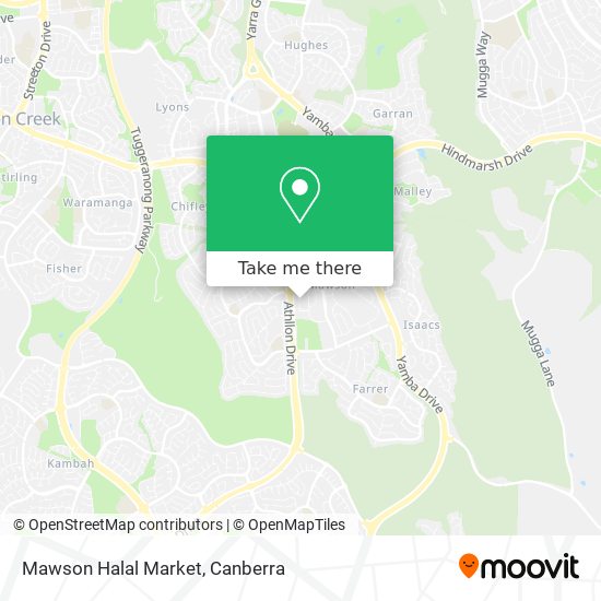 Mawson Halal Market map
