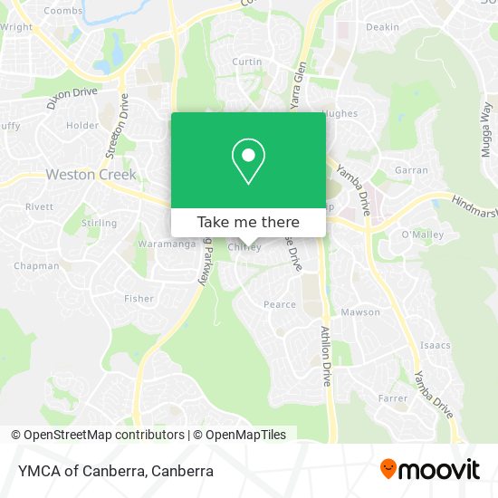 YMCA of Canberra map