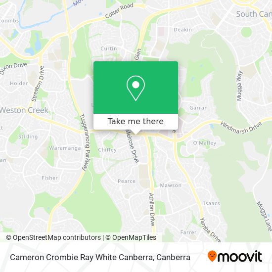Cameron Crombie Ray White Canberra map
