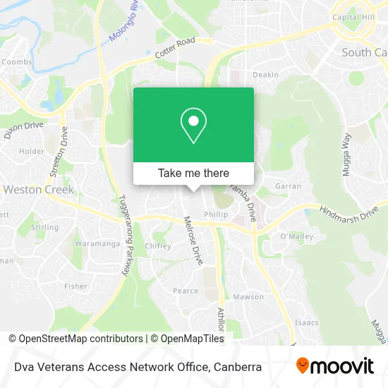 Mapa Dva Veterans Access Network Office