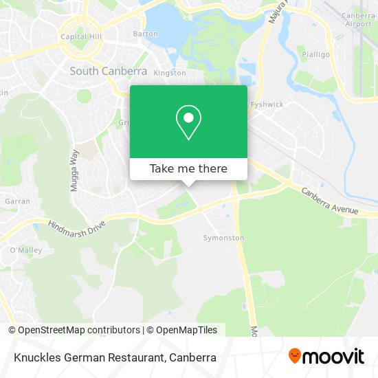 Mapa Knuckles German Restaurant