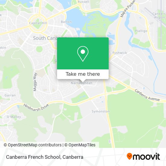 Canberra French School map