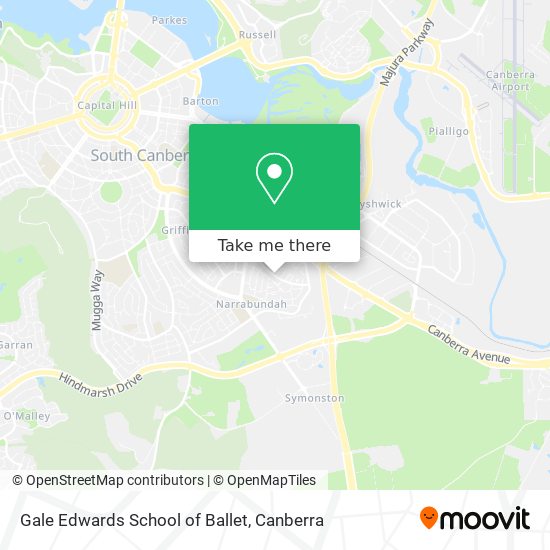 Gale Edwards School of Ballet map
