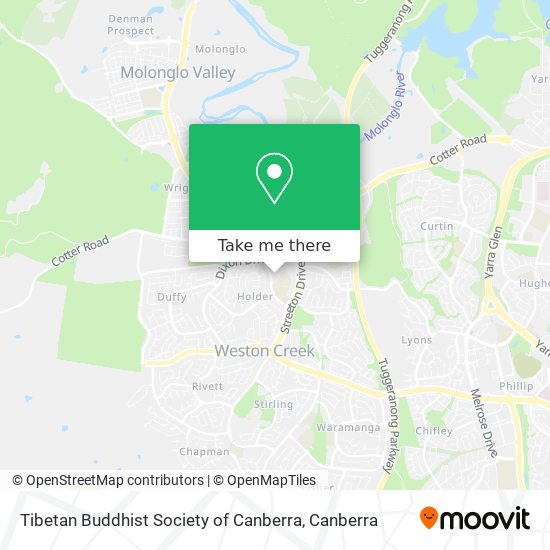 Tibetan Buddhist Society of Canberra map
