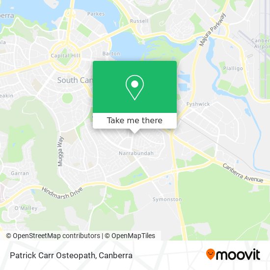 Patrick Carr Osteopath map