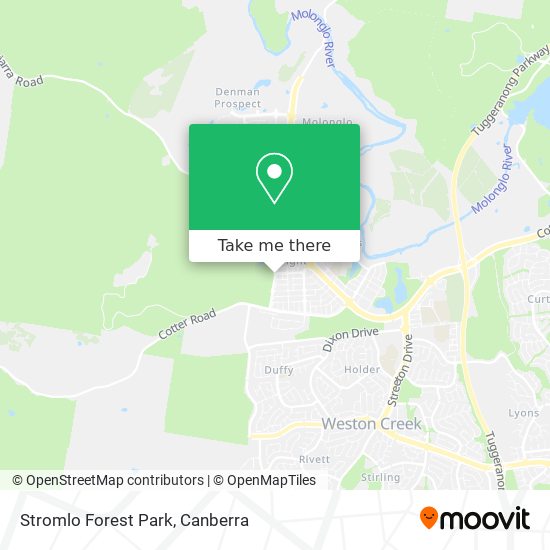 Mapa Stromlo Forest Park