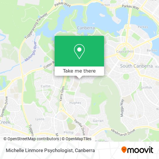 Michelle Linmore Psychologist map