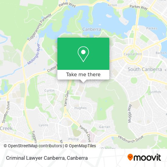 Criminal Lawyer Canberra map