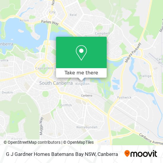 G J Gardner Homes Batemans Bay NSW map