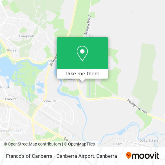 Franco's of Canberra - Canberra Airport map