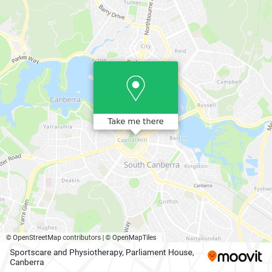 Sportscare and Physiotherapy, Parliament House map