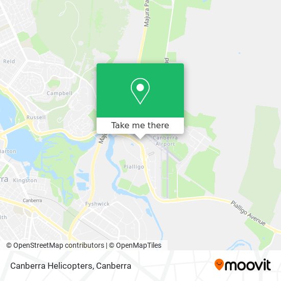 Canberra Helicopters map