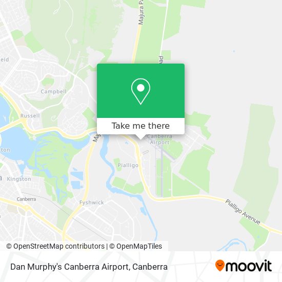 Dan Murphy's Canberra Airport map