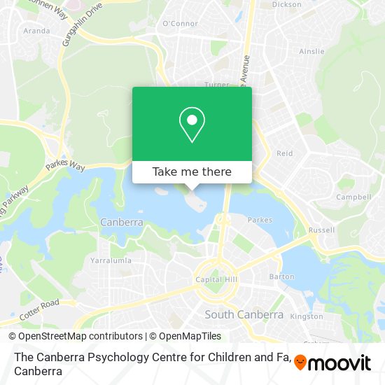 Mapa The Canberra Psychology Centre for Children and Fa