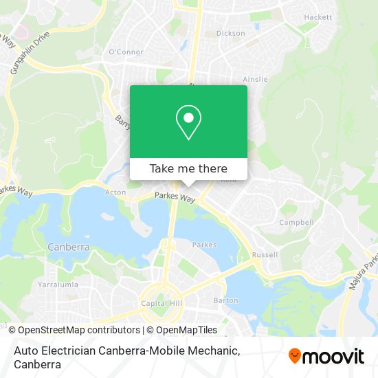 Auto Electrician Canberra-Mobile Mechanic map