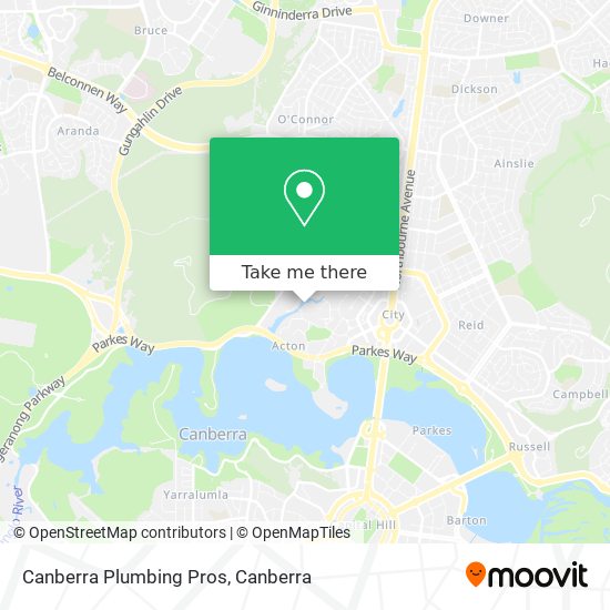 Mapa Canberra Plumbing Pros