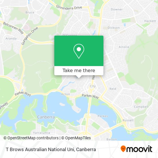 T Brows Australian National Uni map