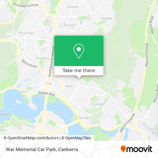 War Memorial Car Park map