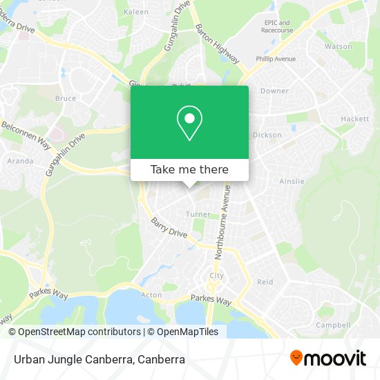 Urban Jungle Canberra map