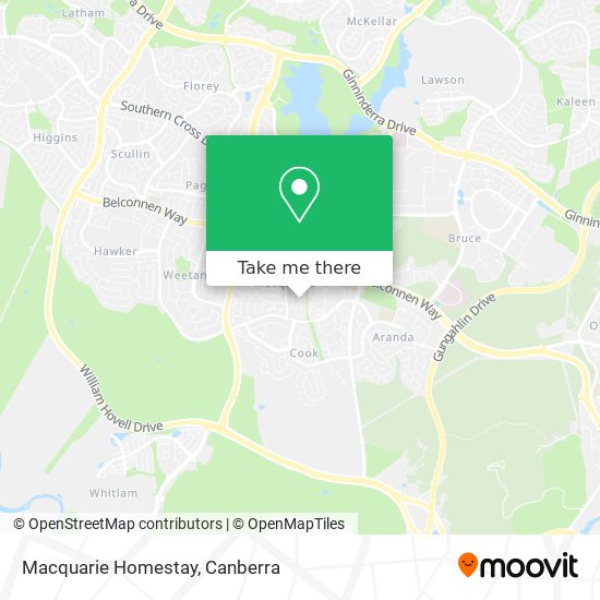 Macquarie Homestay map