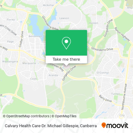 Calvary Health Care-Dr. Michael Gillespie map