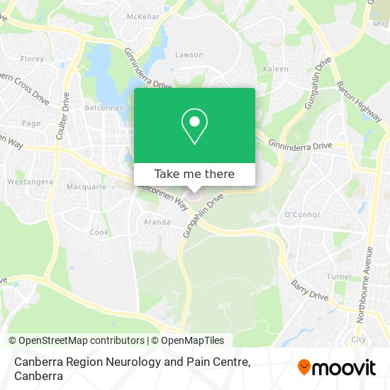 Canberra Region Neurology and Pain Centre map